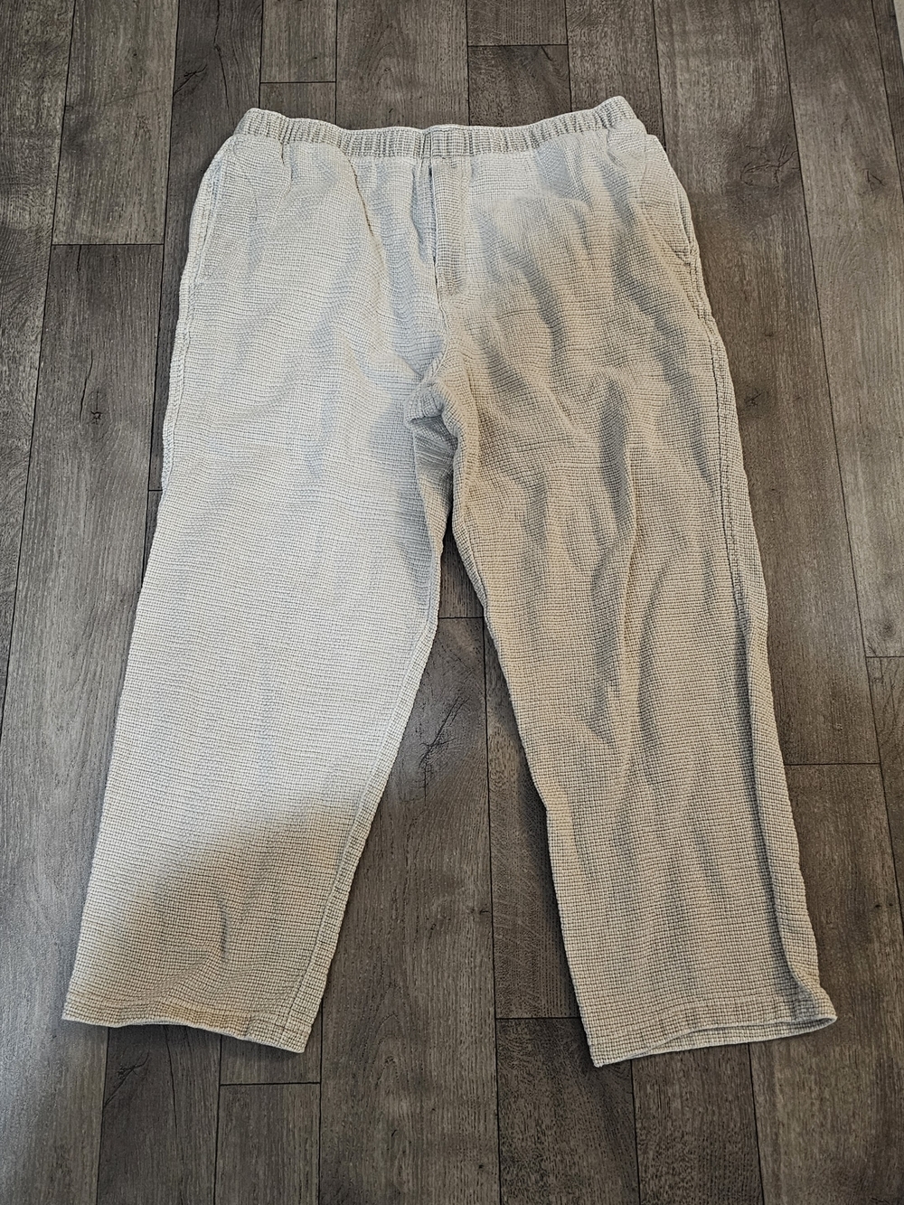 The Territory Ahead Gray Waffle Knit Cropped Capris Size XL{Bx8}